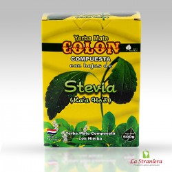 Erba Mate con dolcificante, Yerba Mate Colon con Hojas de Stevia